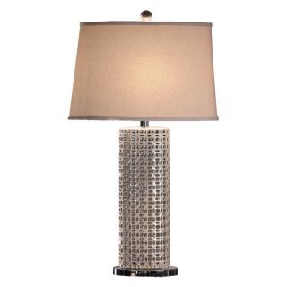 Crestview Collection Sand Shell Table Lamp Multicolor   CVAP1253