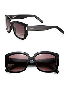 Saint Laurent Sqaure Acetate Sunglasses   Black