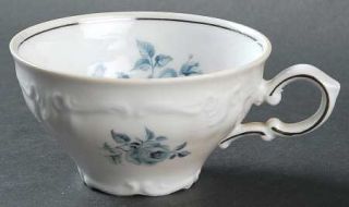 Winterling   Bavaria Blue Rose Flat Cup, Fine China Dinnerware   Blue Roses And