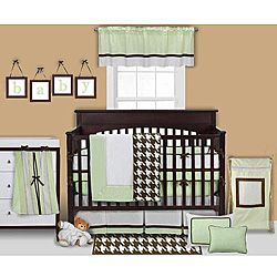 Bacati Metro Green 4 piece Crib Bedding Set