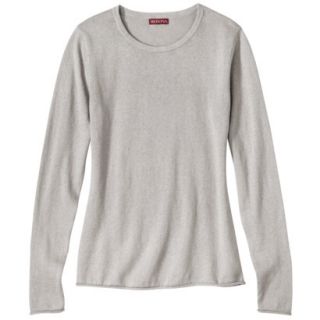 Merona Womens Cashmere Blend Crewneck Pullover Sweater   Gray   XL
