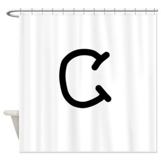  Bookworm Monogram C Shower Curtain  Use code FREECART at Checkout