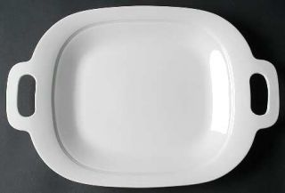 Lenox China Aspen Ridge 16 Handled Oval Platter, Fine China Dinnerware   All Wh