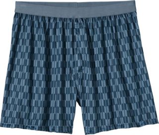 Mens Patagonia Silkweight Print Boxers   Curl/Glass Blue Boxers