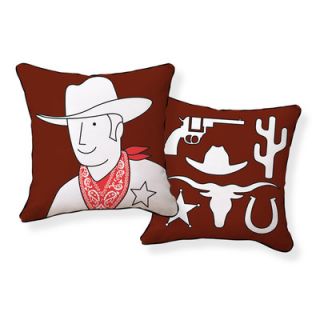 Naked Decor Cowboy Double Sided Cotton Pillow cowboy