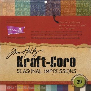 Coredinations Kraft Core Cardstock Pad 12x12 By Tim Holtz seasonal, 20 Sheets