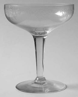 Fostoria Etch 210 (Stem 863) (Non Optic) Champagne/Tall Sherbet   Stem #863, Etc