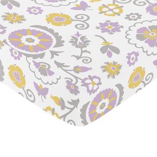 Sweet Jojo Designs Suzanna Fitted Crib Sheet (100 percent cottonCare instructions Machine washDimensionsCrib sheet 52 inches high x 28 inches wide x 8 inches deepThe digital images we display have the most accurate color possible. However, due to differ