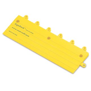Wearwell Ramp Edge For Ergodeck Modular Mat Tiles/Ergonomic Flooring   6X18   Yellow   6x18