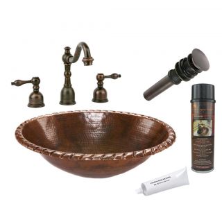 Premier Copper Products Lo19rrdb Widespread Faucet Package (Oil rubbed bronze Down pipe width 1.25 inches Overall length 8.625 inches Thread length 2.75 inches Installation type Compression threaded Material Brass Bra)