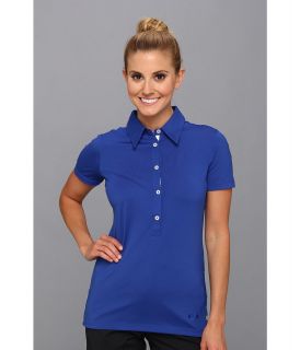 Oakley Greens Polo Womens Short Sleeve Knit (Blue)