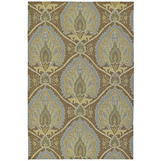 Fiesta Brown Indoor/ Outdoor Damask Rug (50 X 76)