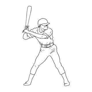 Power Stance Baseball Player Game Vinyl Wall Art Decal (BlackEasy to apply with instructions includedDimensions 22 inches wide x 35 inches long )