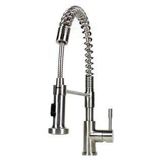 Cask Style Brushed Stainless Steel Single handle Pull out Sprayer Kitchen Mixer Faucet