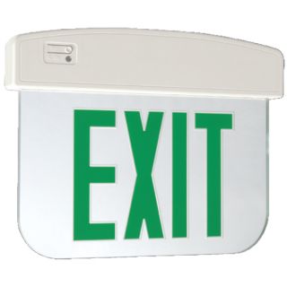 SureLites APXEL62G LED Exit Sign, AllPro Edge Lit, 2 Sided, AC Only Clear Sign with Green Letters