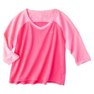 C9 by Champion Girls Long Sleeve Cropped Dance Top   Pink Bloom XS