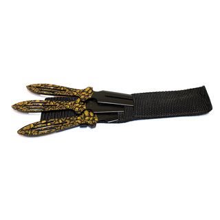 Yellow Camo Handle Carbon Steel 9 inch Throwing Knife (set Of 3) (Black/yellowBlade materials Carbon steelHandle materials Carbon steelBlade length 4.5 inchesHandle length 4.5 inchesOverall length 9 inchesWeight 0.14 ounceDimensions 9 inches high x