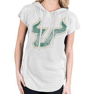 South Florida Bulls NCAA Womens So Fancy Burnout Hood T Shirt