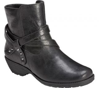 Womens Aerosoles Instintaneous   Black Faux Leather Boots