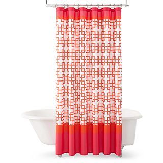 JCP Home Collection  Home Lattice Stripe Shower Curtain, Pink