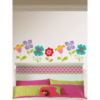 Wall Pops Petal Blox Wall Decals (MultiShape BloxBoy/Girl/Neutral GirlTheme BloxEasy to apply just peel and stickRepositionable and always removableSafe for wallsCare instructions Wipe with damp clothMaterials VinylSet includes 12 sheets, 24 flowers