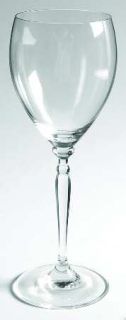 Unknown Crystal Unk3867 Water Goblet   Clear,No Design Bowl,Wafer&Bulbous Stem