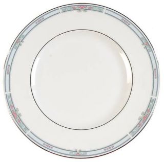 Royal Doulton Lesley Salad Plate, Fine China Dinnerware   Bone, Pink Flowers  Gr
