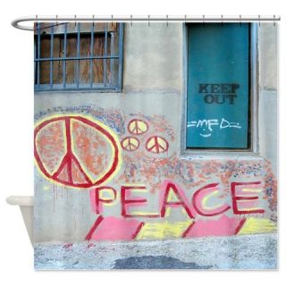  Peace Graffiti Hippie Shower Curtain  Use code FREECART at Checkout