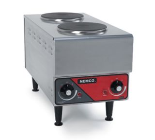 Nemco Hot Plate w/ 2 Burners & 6 Postion Temp Control, 14.5x11.38x24.13 in, 240V