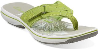 Womens Clarks Breeze Sea   Lime Green Synthetic Casual Shoes