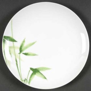 Gorham Orient Green Salad Plate, Fine China Dinnerware   Green Bamboo,Coupe,No T