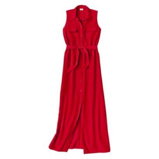 Merona Womens Maxi Shirt Dress   Wowzer Red   S