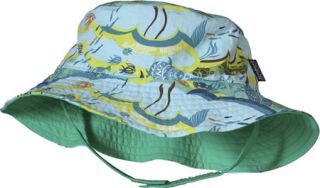 Infants/Toddlers Patagonia Sun Bucket Hat   Waves and Wonders/Polar Blue Hats