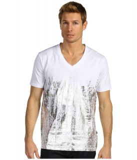 Just Cavalli Painted V Neck Tee Mens T Shirt (White)