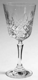 Toscany Yale Water Goblet   Cut Criss Cross & Thumbprint Design