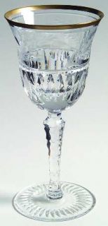Ebeling & Reuss Emperor Wine Glass   Clear, Cut, Gold Trim