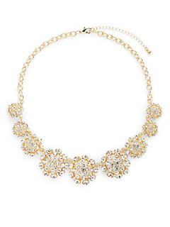 Glam Cluster Necklace   Gold