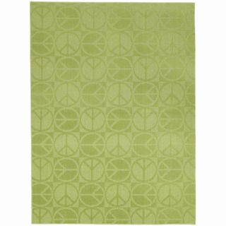 Peace, Love and Lime Area Rug (76 X 96)