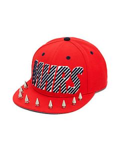 Mostly Heard Rarely Seen MHRS Striped Snapback Hat   Red