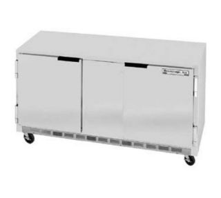 Beverage Air 60 in Undercounter Refrigerator, 2 Section/Door, 1/4 HP