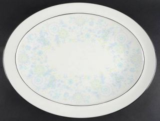 Noritake Summer Eve 16 Oval Serving Platter, Fine China Dinnerware   Blue/Green