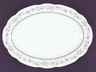 Premiere Garland 14 Oval Serving Platter, Fine China Dinnerware   Multicolor Fl