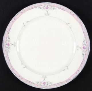 Lenox China Emily Dinner Plate, Fine China Dinnerware   Debut, Floral, Pink, Blu