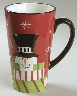 Holiday Snowman Latte Mug, Fine China Dinnerware   Snowman,Presents