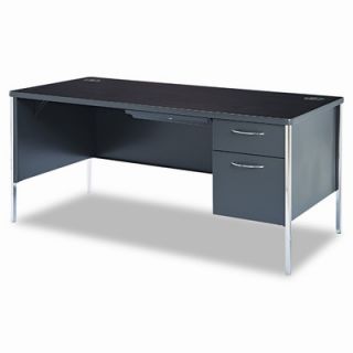 HON Mentor Series Single Pedestal Computer Desk with Rectangular Top Shape HO