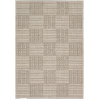 Tides Creme/ Cocoa Rug (53 X 76) (CreamSecondary colors CocoaPattern Checkered MotifTip We recommend the use of a non skid pad to keep the rug in place on smooth surfaces.All rug sizes are approximate. Due to the difference of monitor colors, some rug 