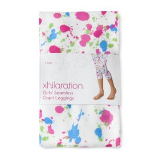 Xhilaration Girls Seamless Splatter Capris Legging   Multicolor M/L
