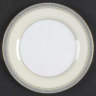 Noritake Audrey Bread & Butter Plate, Fine China Dinnerware   Greek Key/Black Ri