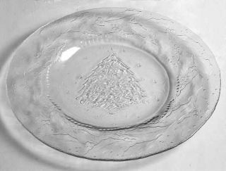 Arcoroc Holly Tree Dinner Plate   Clear,Christmas Tree&Holly,No Trim