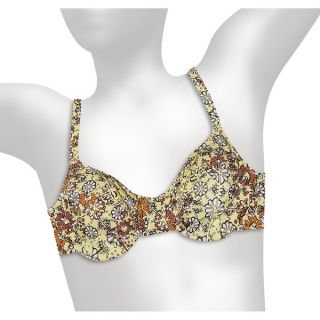 Aventura Clothing Scattered Daisies Bikini  Top   Underwire  Recycled Materials (For Women)   RETRO YELLOW (L )
